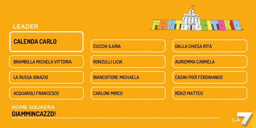 warcomeb's tweet photo. #Fantacitorio GiammIncaxxo è la nostra squadra! https://t.co/CKsM66zMST