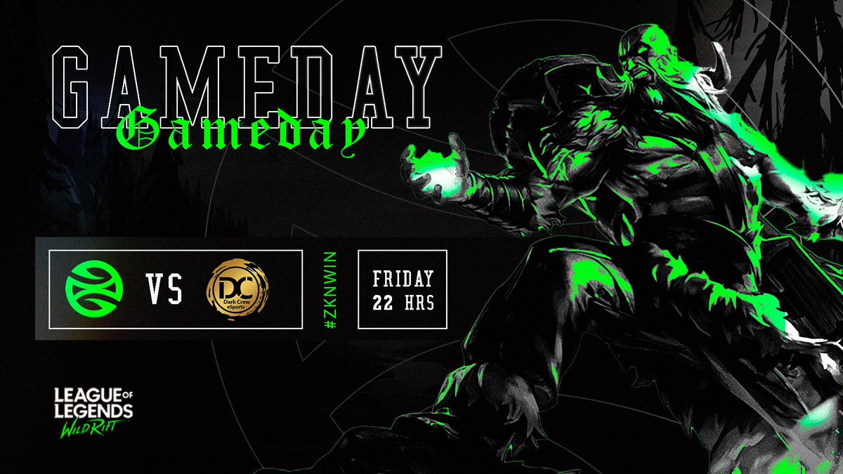 🟢GAMEDAY🟢
Our #WildRift guys will play in the HEXTECH SERIES WILD RIFT 2 DIVISIÓN.

🗓️Today - Friday 
🕛 22 Hrs Spain
🆚 @DarkCreweSport
🔴 Twitch - AWTISTAS_GANG

We have to win, go go go.. 
#ZKNWIN