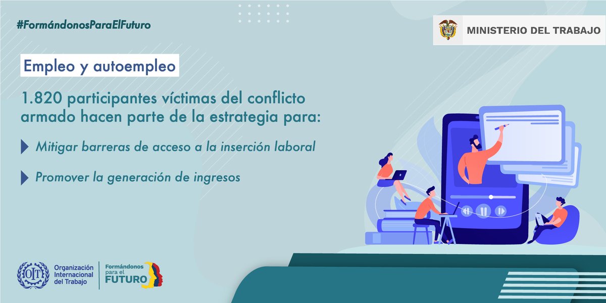 En 2022, <a href="/MintrabajoCol/">MinTrabajo</a> y #OIT continúan comprometidos con la transformación social del país a través de la formación 📚💼

Conoce más sobre el programa #FormándonosParaElFuturo 
🔗 bit.ly/3LG5xs1