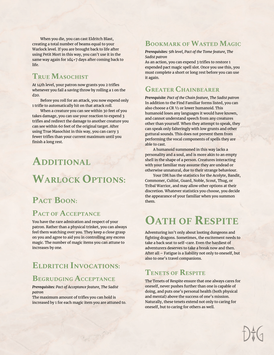 DichotomyGames_'s tweet photo. Kickstarter now live!
https://t.co/XObqrzyvEY

If you prefer pdf format:
https://t.co/JbRYu13oWs

#dnd #dnd5e #dungeonsanddragons #dungeonmaster #kickstarter #drivethrurpg #onebookshelf #homebrew #novalscabinetofcurios #novals #cabinetofcurios #warlock #sadist #paladin #respite https://t.co/vhG9olSeHe