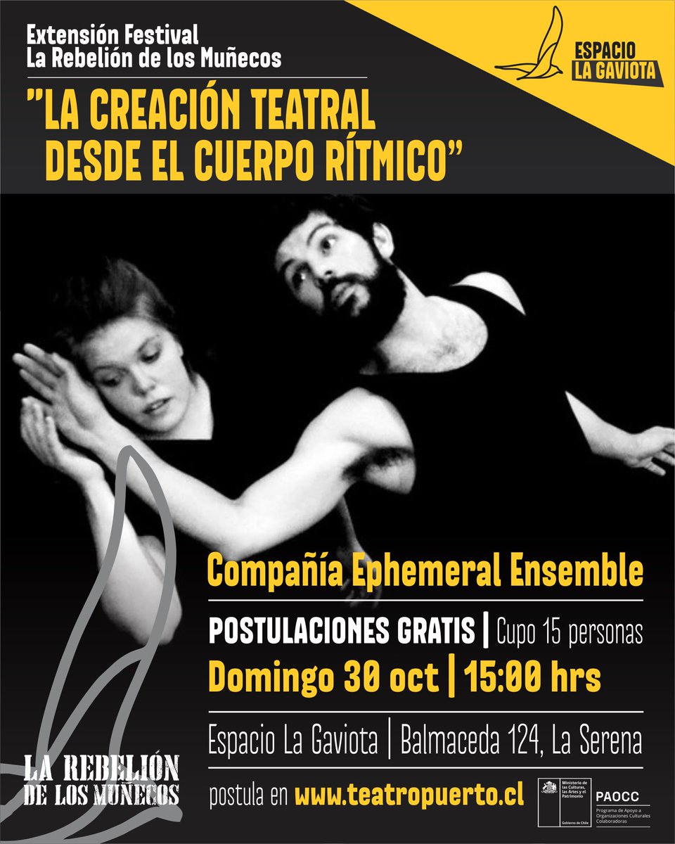 Este domingo. Inscríbete en teatropuerto.cl