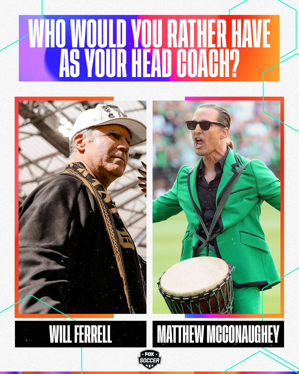 Who would you rather have as your head coach? @LAFC's Will Ferrell or @AustinFC's Matthew McConaughey 🤩