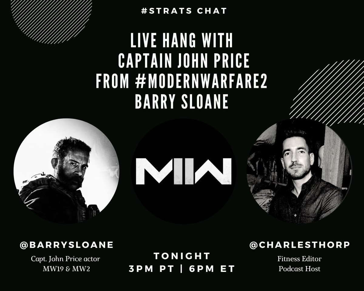 Celebrating <a href="/CallofDuty/">Call of Duty</a> #ModernWarfare2 #MW2 release day with Captain John Price actor <a href="/BarrySloane/">𝙱𝚊𝚛𝚛𝚢 𝚂𝚕𝚘𝚊𝚗𝚎 (𝙾𝙵𝙵𝙸𝙲𝙸𝙰𝙻)</a>. 

…as well as some other friends, details ⬇️ <a href="/CODE4Vets/">Call of Duty Endowment</a> link below tweet.