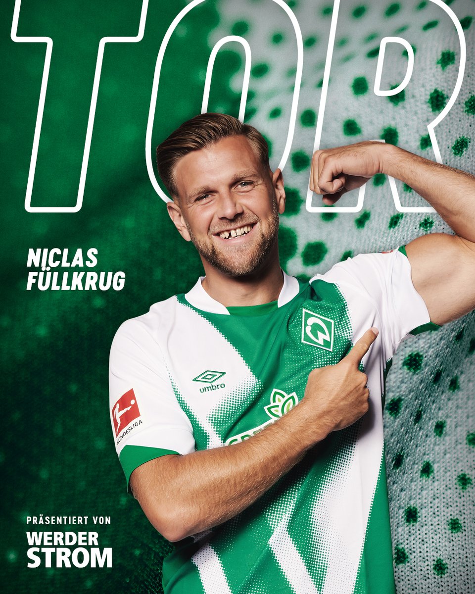 ⏱️84. Min

JAAAAAAAAAAAA GEHT DOCH! Nach Flanke von #Jung köpft #Fülle das Ding rein! JAWOLL!!! 
 
⚽️ 1:0 #SVWBSC | #Werder