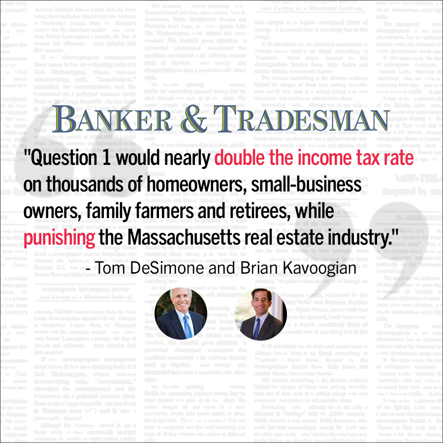 NoOnMAQuestion1's tweet photo. From the Banker &amp; Tradesman article, they state "Unlike federal taxes on personal income, this measure treats one-time gains – such as those from selling a business or home – as regular income. This massive oversight will hit the entire real estate industry particularly hard." https://t.co/xPfG0aU1k0