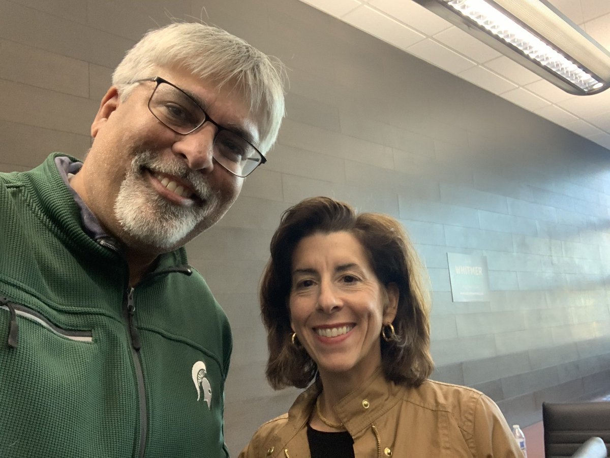 singhsam94's tweet photo. It was an honor to have former Governor and current  Secretary of Commerce Gina Raimondo in the district today campaigning for Dems up and down the ticket. #selfieswithSam #mileg #votesamsingh https://t.co/NAo2TFSKId