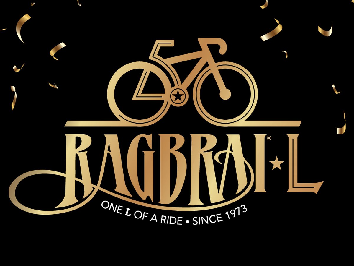 Introducing your RAGBRAI L Logo - it's going to be One L of a Ride! 

#RAGBRAI50 #RAGBRAI #RAGBRAI2023 #RAGBRAIL
