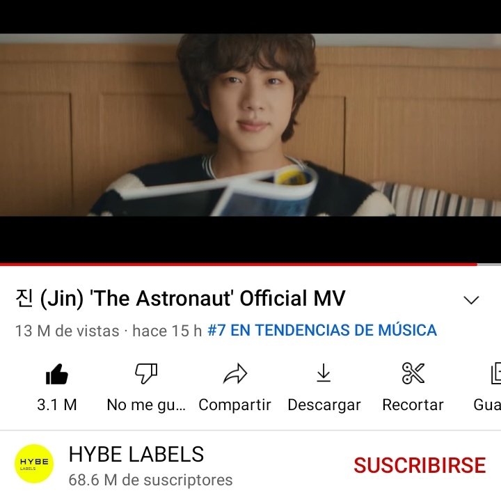BTSquadInfo's tweet photo. [INFO]📰

¡Actualmente el MV de 'The Astronaut' es tendencia mundial #1 en YouTube!

©hee_bts613 | @BTS_twt #BTSARMY https://t.co/kjpgqfN4Qs