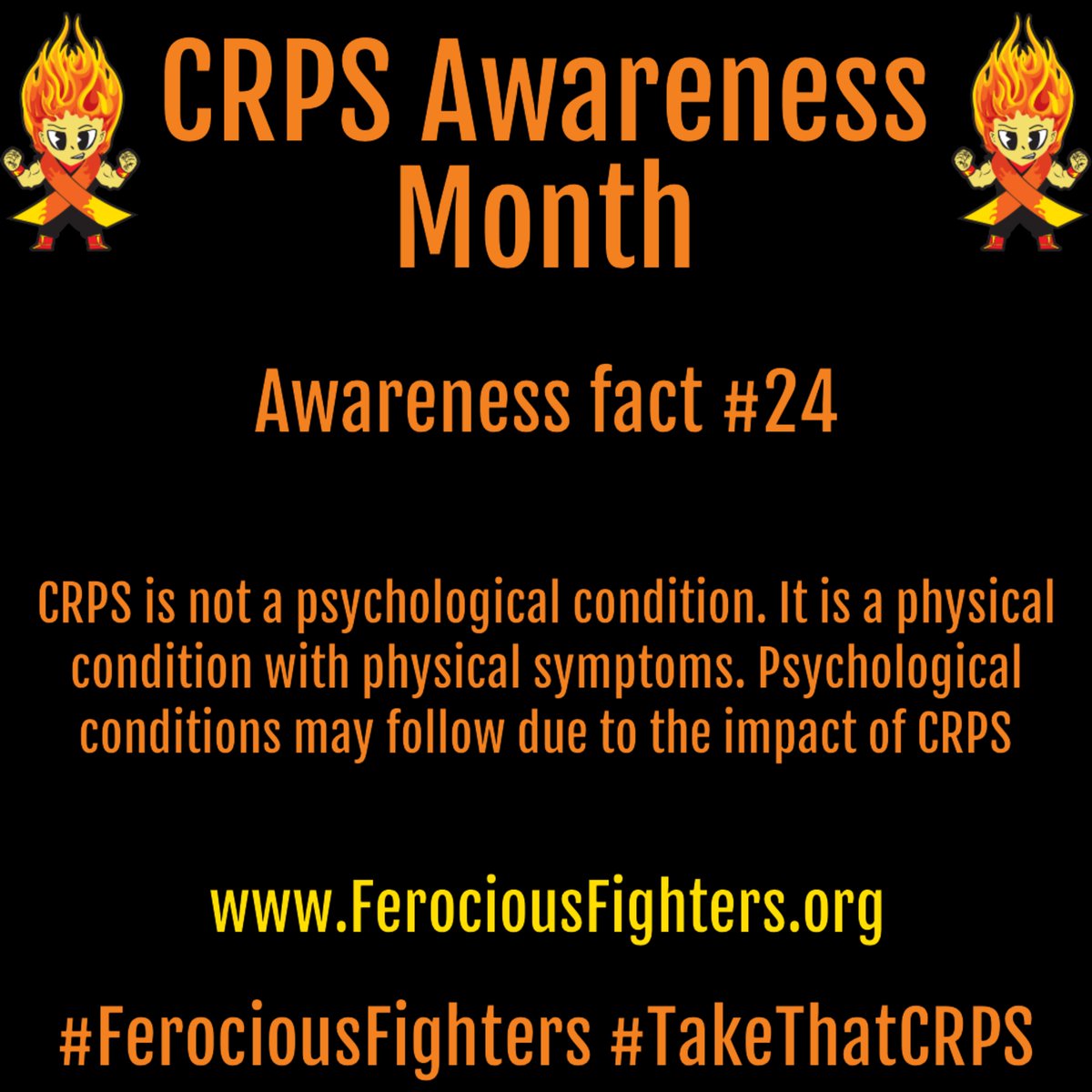 FerociousFight's tweet photo. It is CRPS Awareness Month! We will be sharing CRPS facts all months long! #CRPS #CRPSawareness #CRPSawarenessmonth #FerociousFighters https://t.co/vLOshq1YP9
