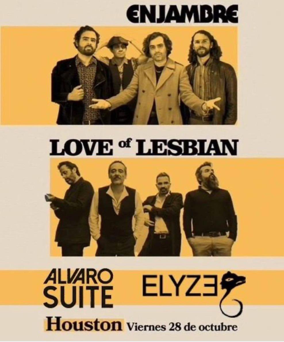 Viernes en Houston… planazo! <a href="/loveoflesbian/">Love of Lesbian</a> <a href="/enjambremx/">Enjambre</a> @SuiteAlvaro #giravehn2022 #vehn_tour_2022 #USA #houston #Texas