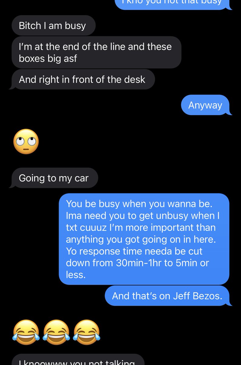 Drrbz's tweet photo. Relationships at Amazon be like..
Like, comment, retweet if this yo stance on timely responses. #Unot2busy https://t.co/2tPchevoUW