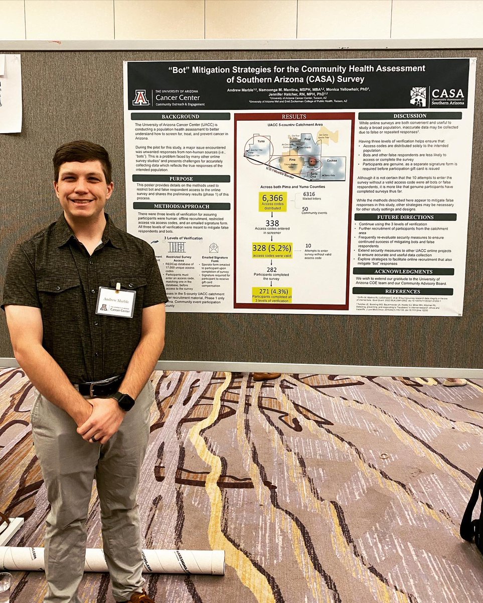 Our COE team presenting their posters at the 2022 Annual UACC Scientific Retreat! #CancerFreeAZ