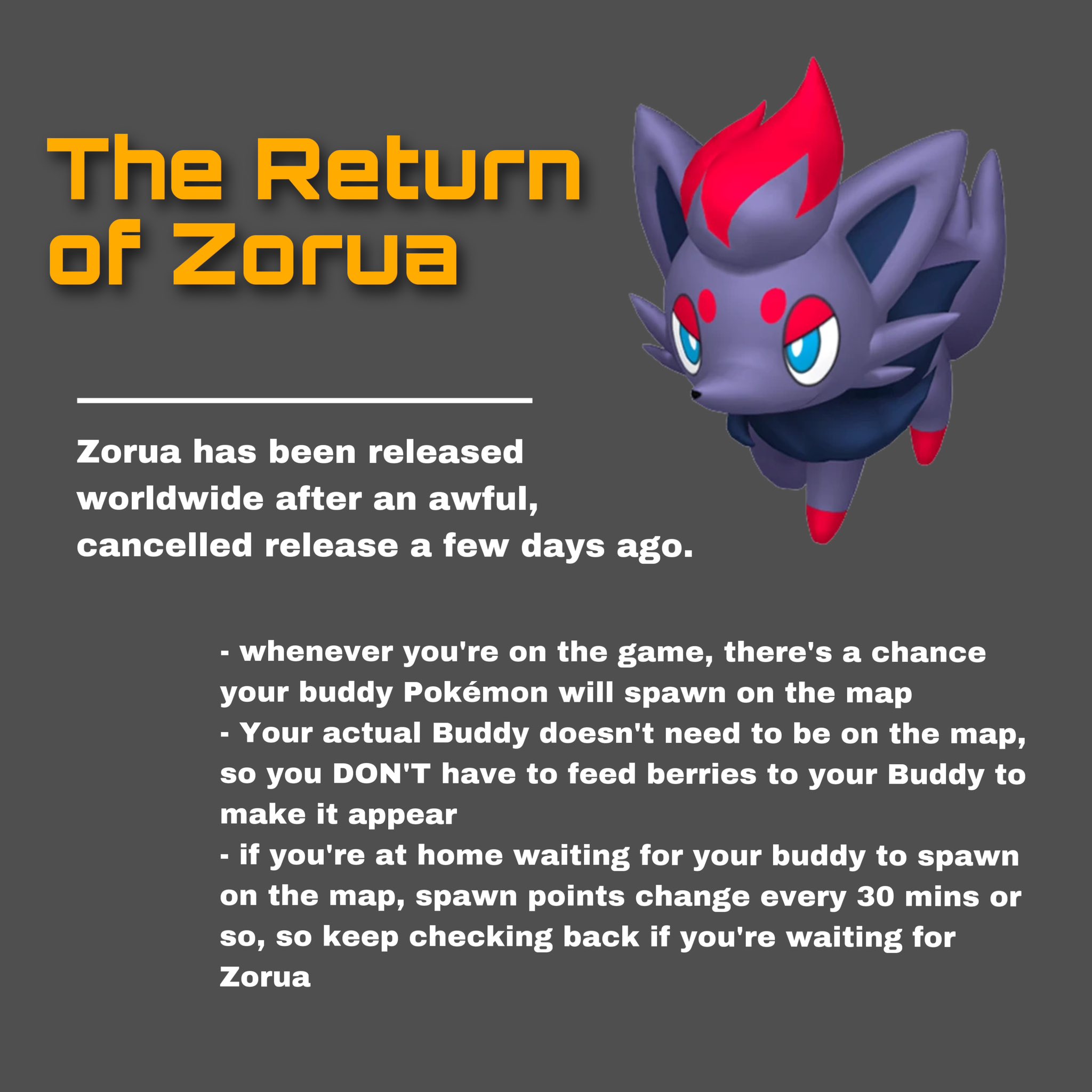 Zorua Is Coming To Pokemon Go Today--Here's How To Catch It - GameSpot