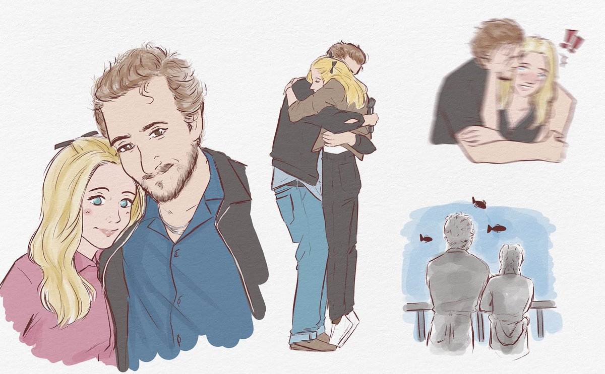 deakyfucks's tweet photo. Can't wait for more pics of Grace and Joe at the german comic con in December. I love their friendship so much I had to draw some of their moments 🥺 #hellcheer  #josephquinn #gracevandien https://t.co/MKKTiL4a6a