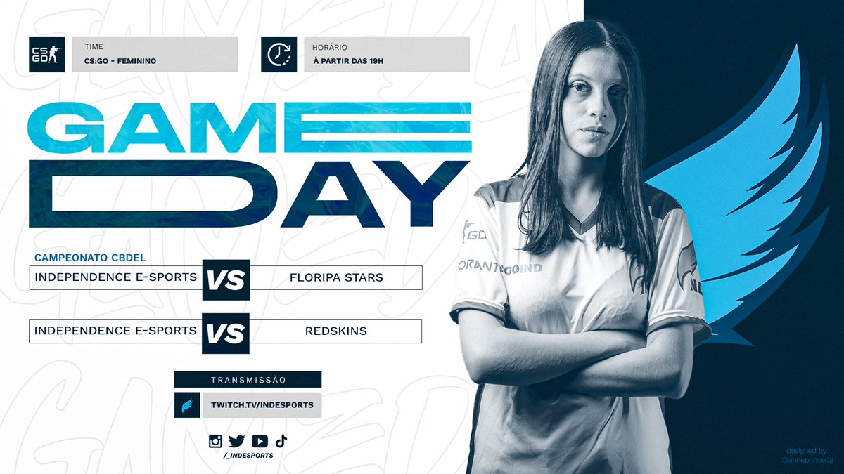 _indesports's tweet photo. [#CSGO] Finalmente um game para alegrar nosso dia! 

Hoje iniciamos mais um desafio pela CBDEL! Jogaremos contra dois times, então pega um lanchinho e vem acomapanhar na nossa live!💙

⏰ 19h00
🆚 #FloripaStars

🆚 #Redskins 
▶️ https://t.co/kFTXyGZ9y2

#GOIND 💙 https://t.co/M0zJRcpsps