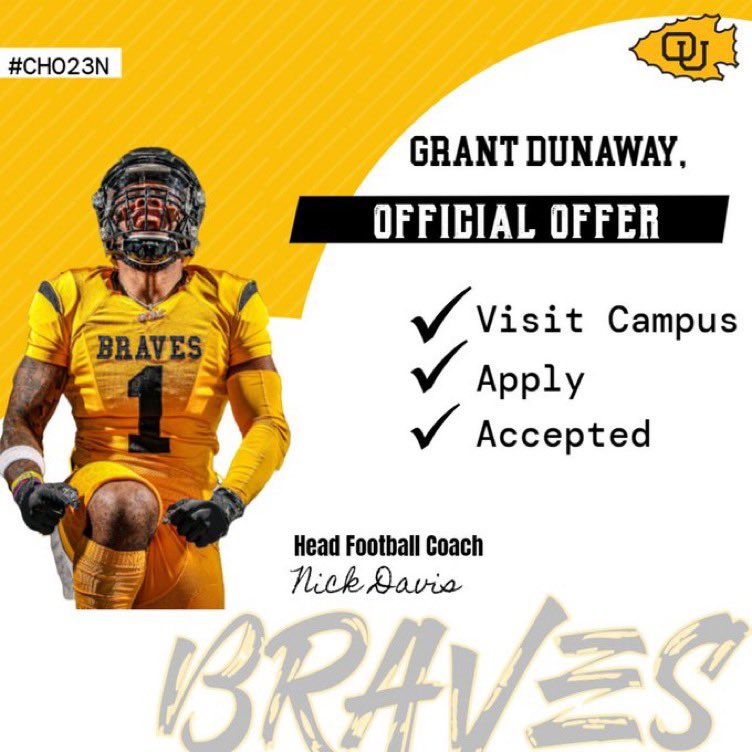 Blessed to recieve an official offer from @OttawaBravesFB! @CoachNickDavis @PHSPantherFB @CoachOliverPate @theCoach_Palmer #DEAL #TheChoice