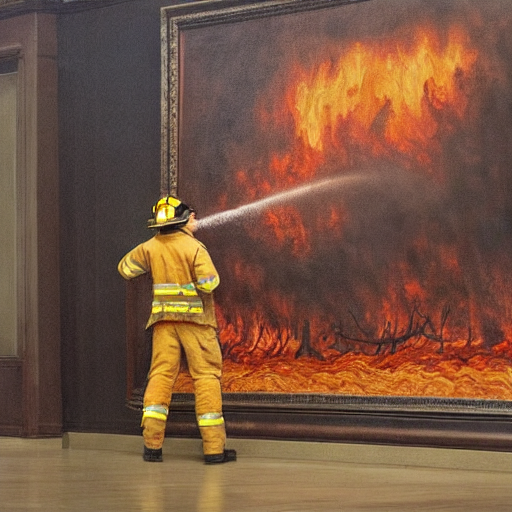 amorvend's tweet photo. Post-Traumatic Stress Disorder #ptsd #stress #fireman #apinting #museum #stablediffusion #sd #aiart #generative #generativeart #aiartcommunity https://t.co/aE0ccLAUBw