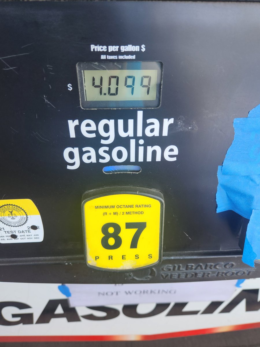 AllKnight's tweet image. HOW is gas cheaper in Hawaii than where it's refined in California? Only a 1 party govt led by the corrupt Gavin Newsom could f*ck up the heaven that is California.
