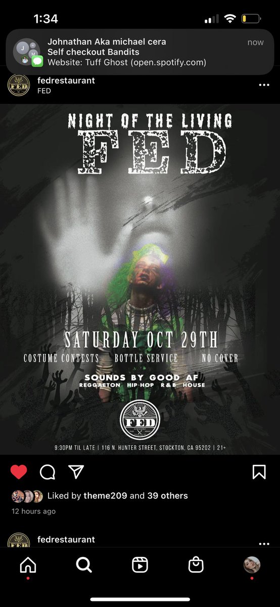 FEDStockton's tweet photo. FED is now hosting Halloween Weekend TONIGHT &amp; tomorrow night! 👻 Come bring your best costume to enter the costume contest. VIP bottle service is now available online at https://t.co/m0PIlbVNGp | 21+ event https://t.co/pyvWkrVZuO