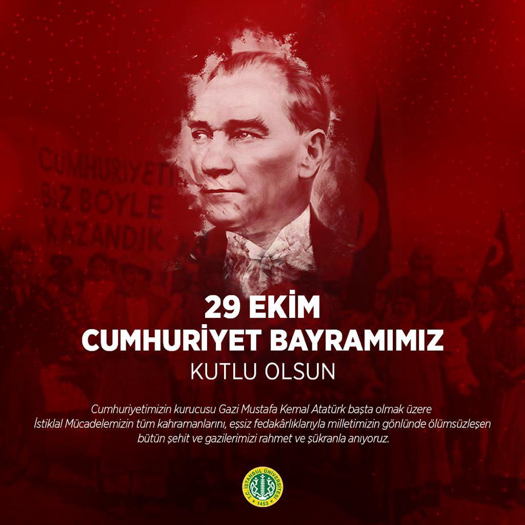 Cumhuriyetimizin kuruluşunun 99. yılı kutlu olsun! 🇹🇷

Gazi Mustafa Kemal Atatürk ve silah arkadaşlarını rahmet ve minnetle anıyoruz…