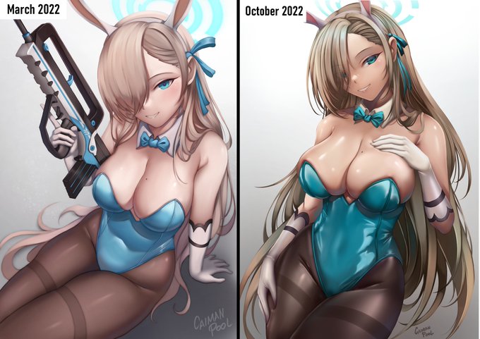 On another note, I feel like I've really improved since the last time I drew Asuna 8 months ago! 😤💪 