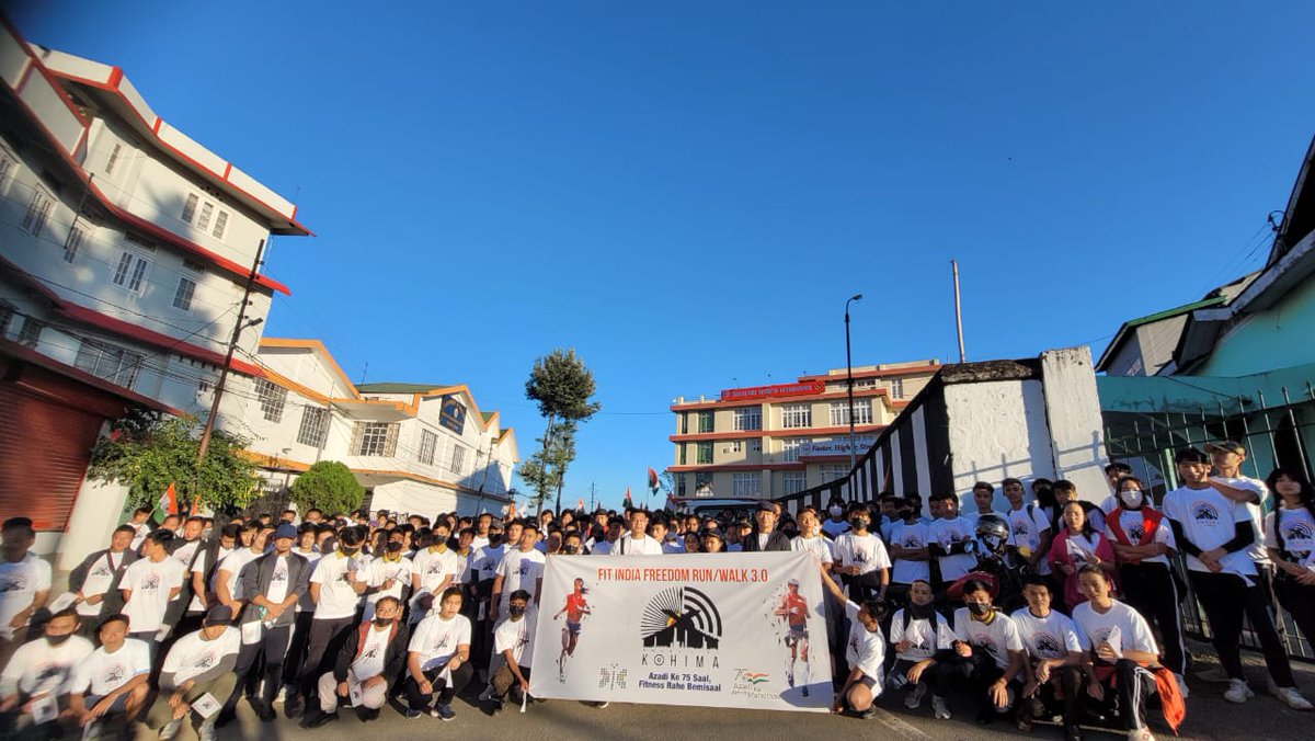 As per the direction of MoHUA to mark the 2 days of national importance, the Independence Day and Gandhi Jayanti, Kohima Smart City Development Limited organized a ‘Fit India Freedom Run/Walk 3.0 under the theme‘Azadi Ke 75 Saal, Fitness Rahe Bemisaal'.
#AmritMahotsav #Run4India