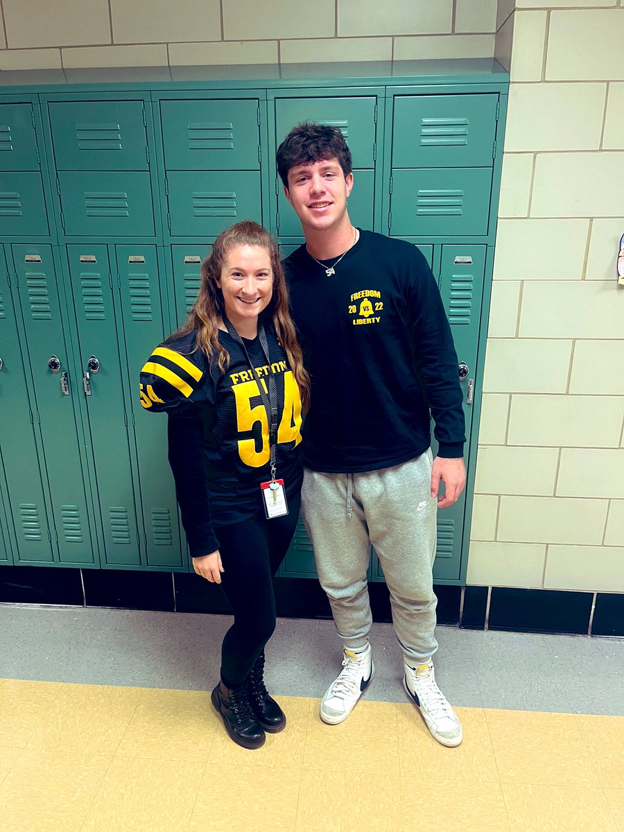 Marissa Kvacky (@kvackyfhs) on Twitter photo I wore #54 with pride today to represent <a href="/RyanHoffman54/">Ryan hoffman</a> for Freedom Football Staff Appreciation! Thank you for brightening my day today and everyday. I am honored and so proud of you!! 💛🏈🖤 <a href="/fhssportsBASD/">Freedom High School Athletics</a> <a href="/BasdFreedom/">FreedomBASD</a> I wore #54 with pride today to represent <a href="/RyanHoffman54/">Ryan hoffman</a> for Freedom Football Staff Appreciation! Thank you for brightening my day today and everyday. I am honored and so proud of you!! 💛🏈🖤 <a href="/fhssportsBASD/">Freedom High School Athletics</a> <a href="/BasdFreedom/">FreedomBASD</a>