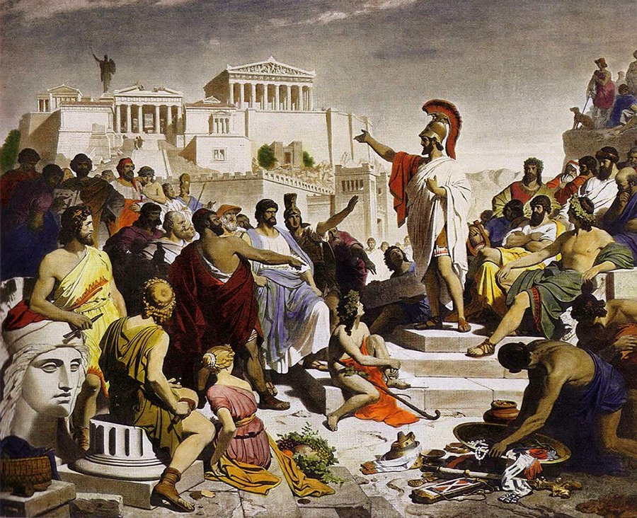 Pericles' Funeral Oration by Philipp Foltz (1852)