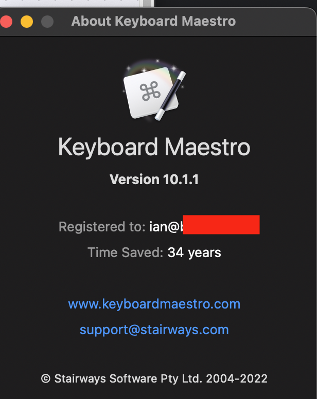 hello_whoomp's tweet photo. despite the fact i'm getting older (goddamnit), now have saved over half of my lifetime thanks to @keyboardmaestro <3 

crazy asset pulls + normalization for Whoomp is what moved this from ~days to ~34 years in the last 3 months! https://t.co/2bmSrMYwGu