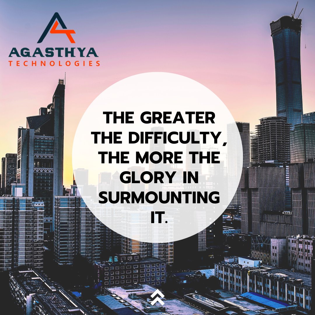 AgasthyaTech's tweet image. Don&apos;t be afraid of the difficulties!

#agasthyatechnologies #agasthyatech #technology #tech #programming #software #artificialintelligence #marketing #science #research #innovation #buildingthefuture #glory