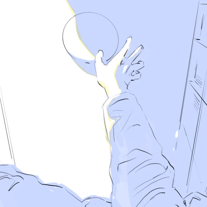 今朝目覚めたらこの体勢で一瞬だけ主人公だった。 #日記 