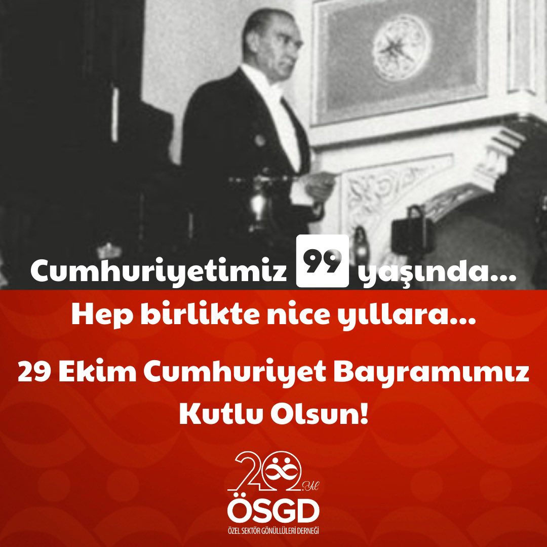 “Türk milletinin karakterine ve adetlerine en uygun olan idare, Cumhuriyet idaresidir.” Mustafa Kemal Atatürk 

🇹🇷29 Ekim Cumhuriyet Bayramımız 99.yılı kutlu olsun! 🇹🇷
#29ekimcumhuriyetbayramı