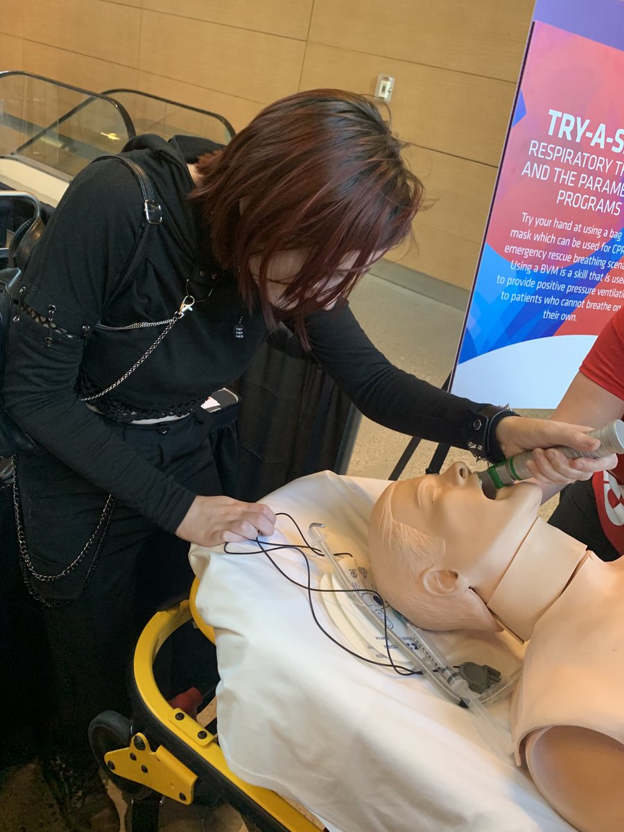 itsGregRankin's tweet photo. Students from ⁦@rvsed⁩ CLC attended the ⁦@sait⁩ open house. Students toured the buildings and got to experience campus life! The below pic is from the school of health and public safety’s primary care booth. Thanks SAIT for the hospitality (and doughnuts). https://t.co/saRc13j6N2