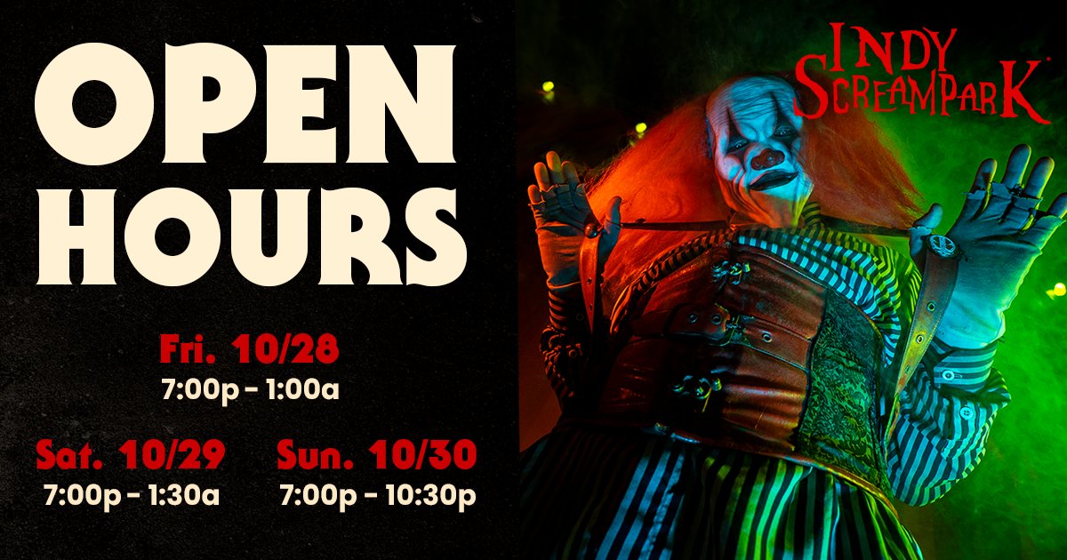 See you this weekend 🤡

#IndyScreamPark #Weekend #HauntedHouse #AndersonIN