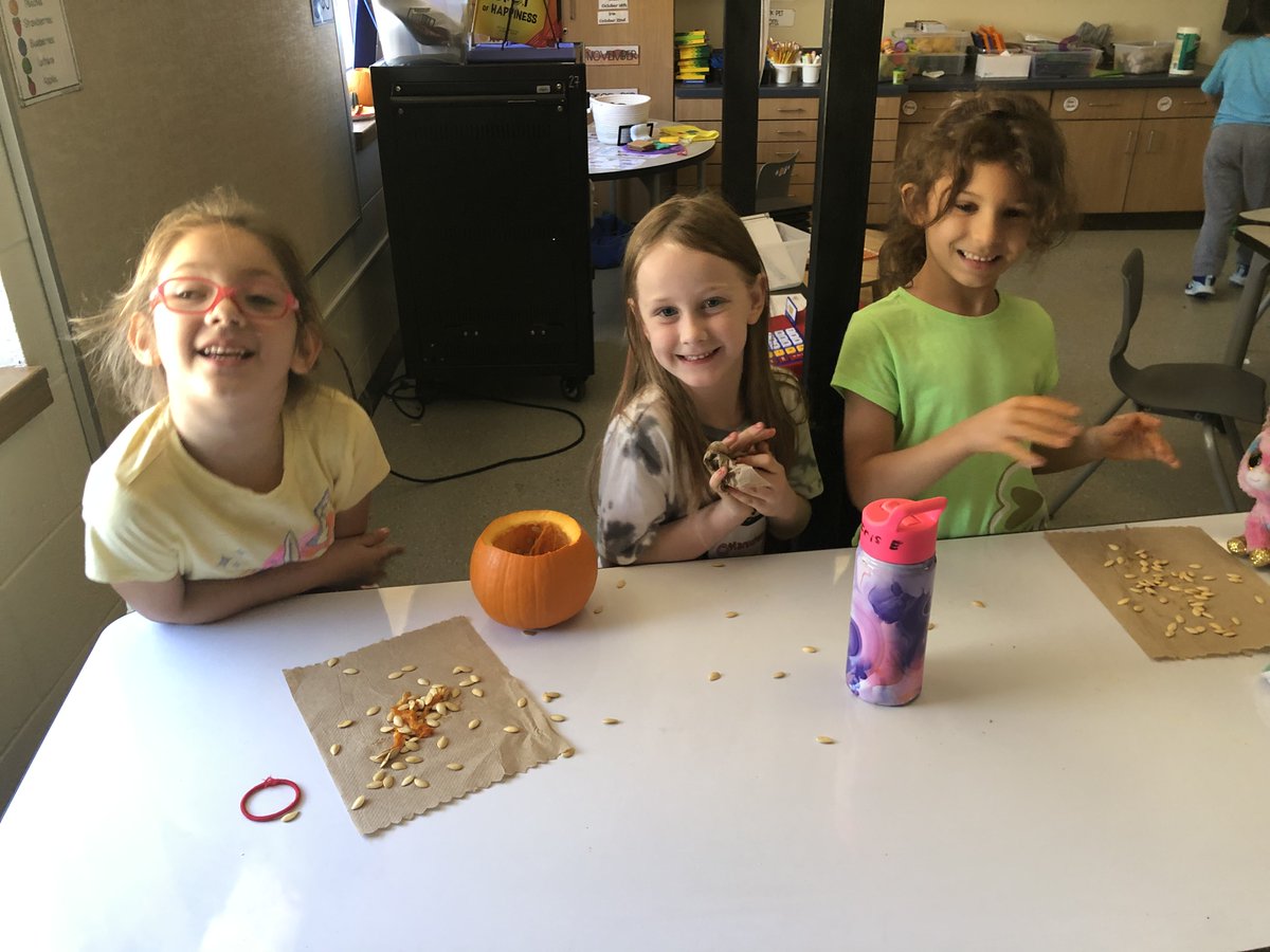 HESHippos's tweet photo. Pumpkin exploration in Ms Goertz class https://t.co/sFPyMCvyFk