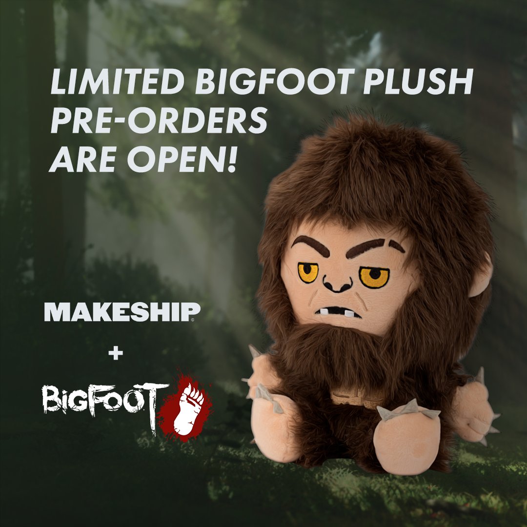 We are happy to announce that #BIGFOOT Plush made in collaboration with <a href="/Makeship/">Makeship</a> is currently available for pre-order. You will have only 21 days to buy the toy and each comes with a complimentary in-game Bigfoot #skin!🐵 

Visit the page to pre-order: makeship.com/products/bigfo…