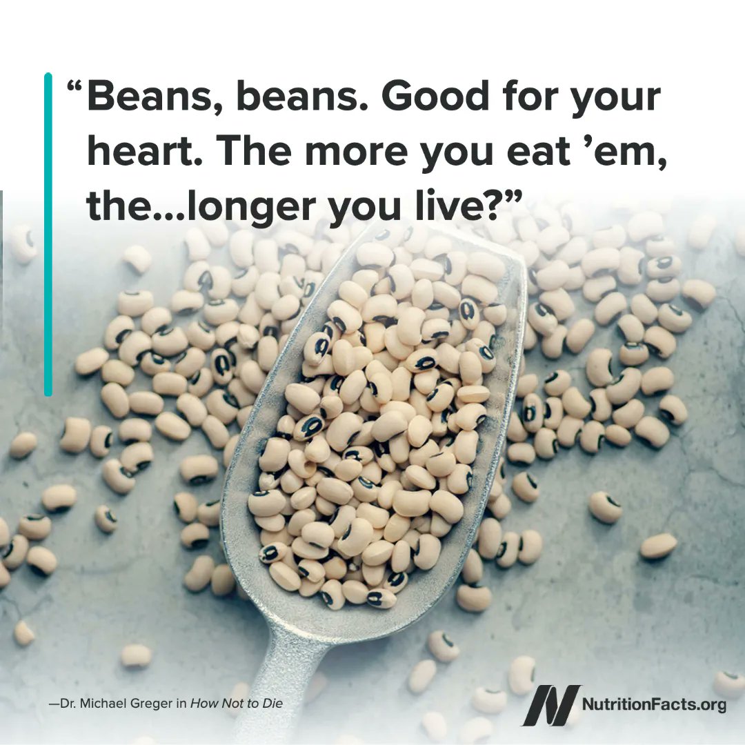 If you want to increase your lifespan, eat beans. The intake of legumes—beans, chickpeas, split peas, and lentils—may be the single most important dietary predictor of a long lifespan. bit.ly/2q7l6OZ
