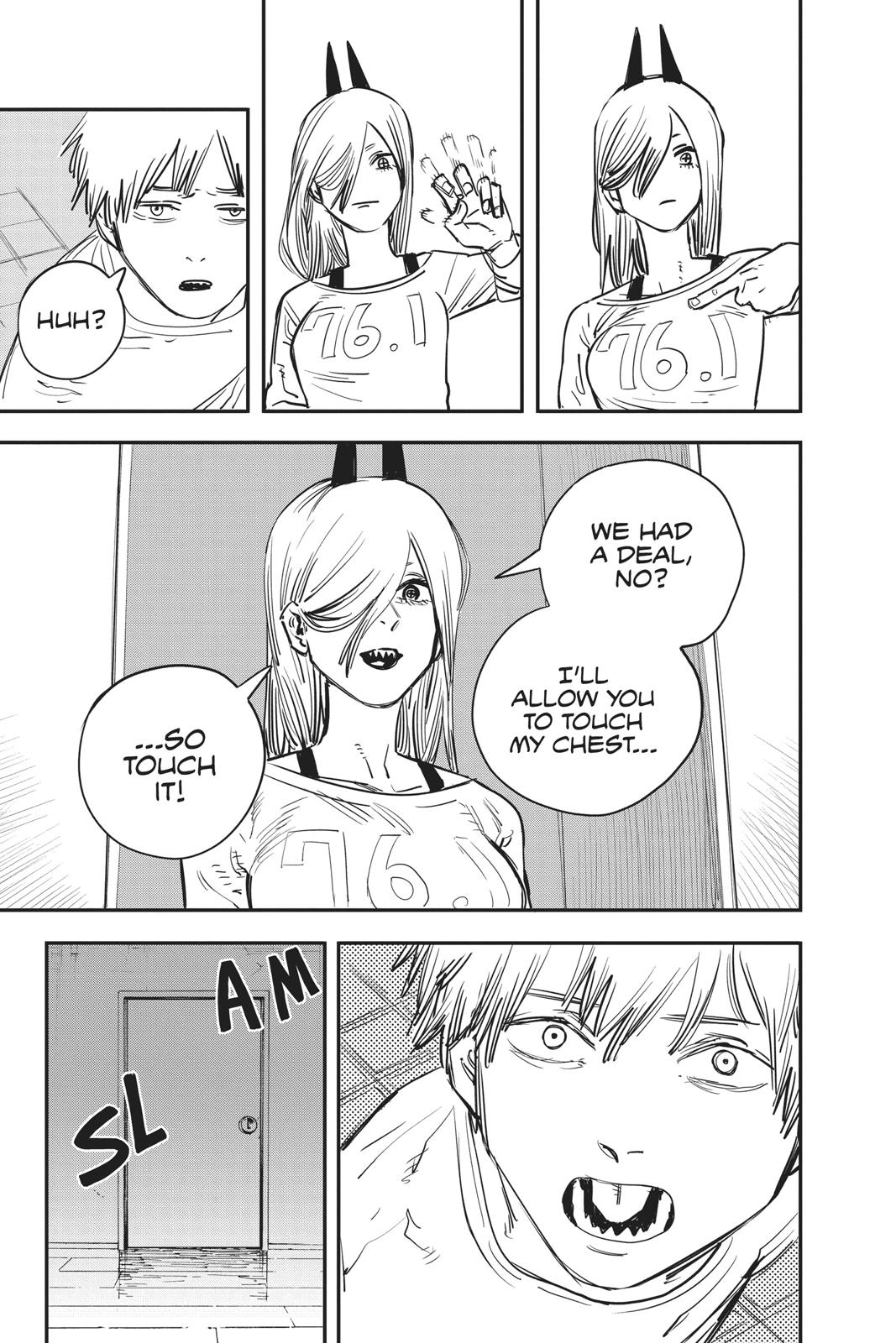 Kamijou Touma on X: @aKindNoodle Later Power wants Denji to touch her  breast, meaning that he wasn't going to make her do it and was shocked when  she wanted him to grope