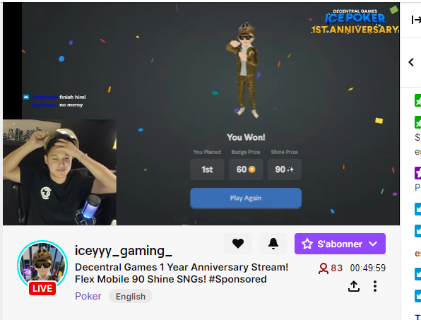 Yo @iceyyy_gaming knocked out @0xMiles, and got a W! 🏆 Tap in with us now: twitch.tv/iceyyy_gaming_