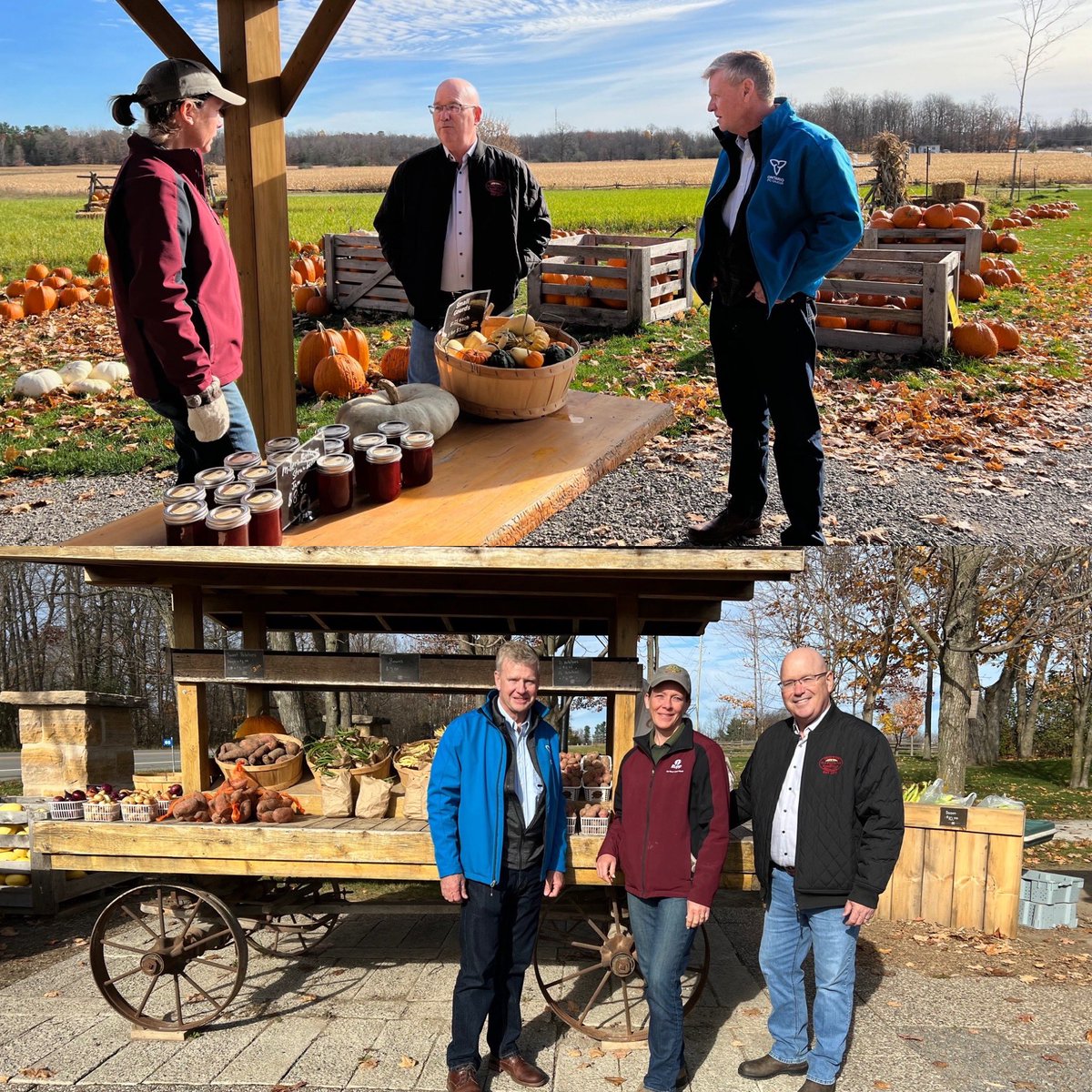 Had a great conversation with neighbouring MPP John Jordan and Shannon Miller of Miller’s Bay Farm near Lombardy. This 4th generation farm has an amazing roadside stand! Farms and farm families are so important in Eastern Ontario