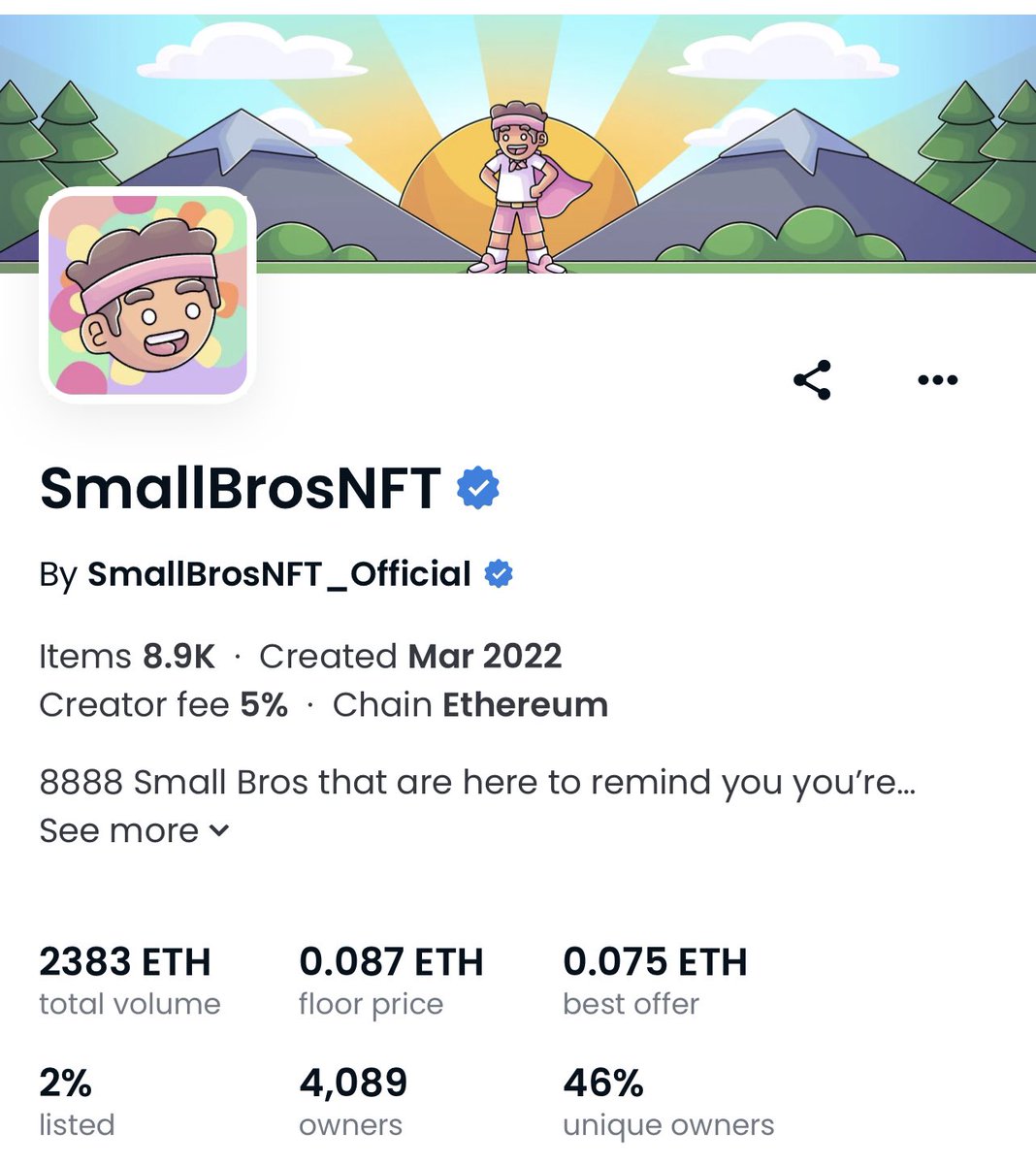 Bros!!🚨

The day is here! We are officially verified on OpenSea! ⚡️⚡️

Lets go Bros! 🤝🤝

#BGMI #WeBros