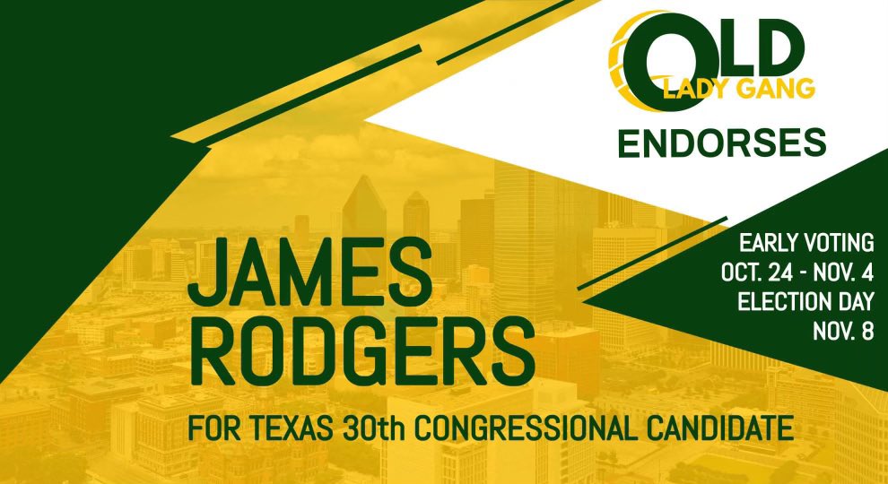 RodgersTX30's tweet photo. Another great endorsement from the Old Lady Gang of Desoto! Thank you so much for your hard work on behalf of my campaign. If you are casting your vote in the DCCC or Cedar Hill area,  make sure to stop by and say hello. https://t.co/YiHORV29Rj