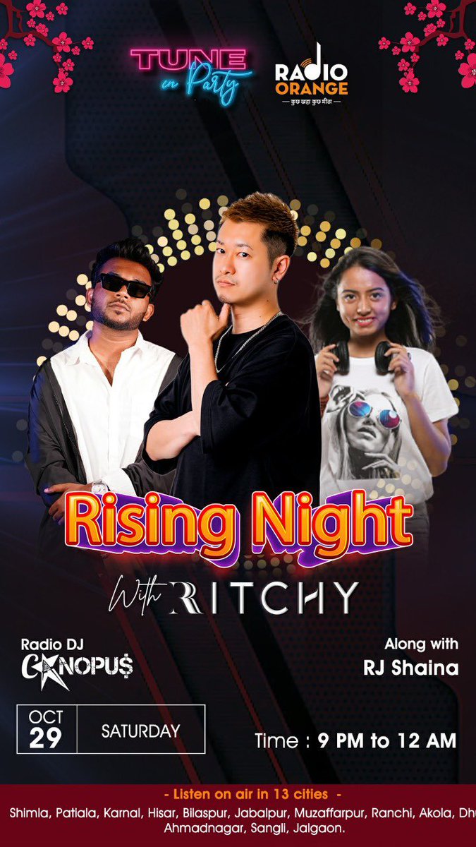 djritchyjpn's tweet photo. What's up India 🇮🇳👋
Tonight, I'll go live on tune in party alongside with @iam_canopus_ and RJ Shaina🤝

This is my first feature on a radio station in India! Thank you for having me!

Only on Radio Orange📻🍊⚡️
@radioorangefm 
"Kuch Khata Kuch Metha" https://t.co/rQavxteTnZ