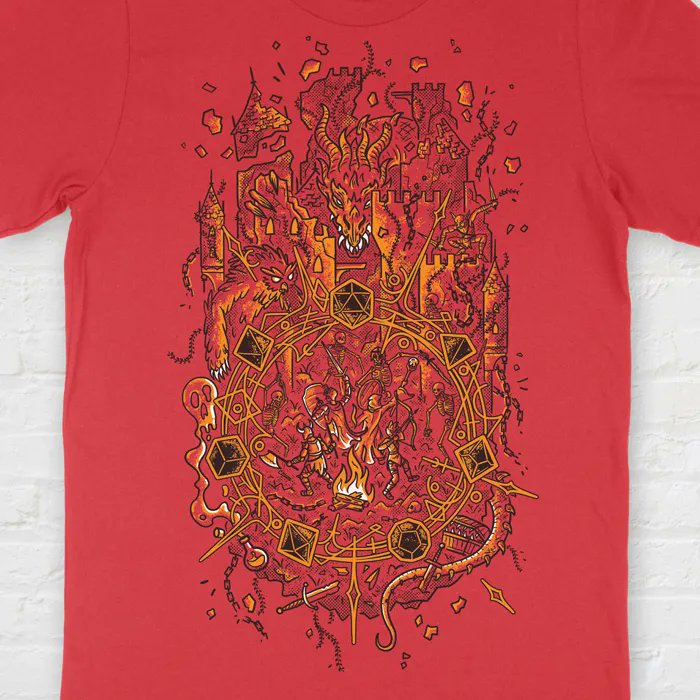 MeeplesCrossing's tweet photo. First introduced at FallCon 2022, our new Circle of Fate first RPG t-shirt is also our first t-shirt in partnership with an external artist! Scott A. Ford is an artist located in Winnipeg. You can pick up Circle of Fate in Red, Purple and Storm Gray colors! https://t.co/zEMRJeCEQ4