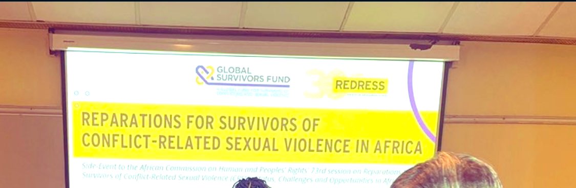 wavegambia's tweet photo. Great discourse with the Special Rapporteur on Rights of Women in Africa &amp; other @achpr_cadhp Commissioners during the AU Commission side event organized by @glsurvivorsfund and @REDRESSTrust, with highly #empowered survivors from different parts of the #African continent. https://t.co/jEpyaYqTBf