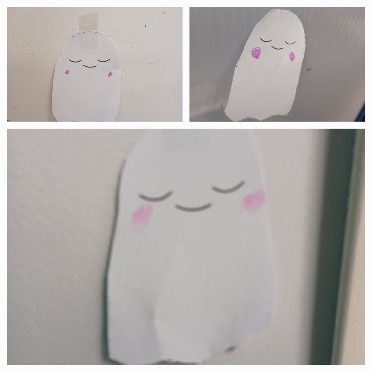 Hey #donch!  The Grade 1-3 students hid 22 friendly ghosts in our hallways, library and my classroom...can you find them all?  I found 3! 
#howtomakefriendswithaghost <a href="/TundraBooks/">Tundra Books</a> 
#csd71