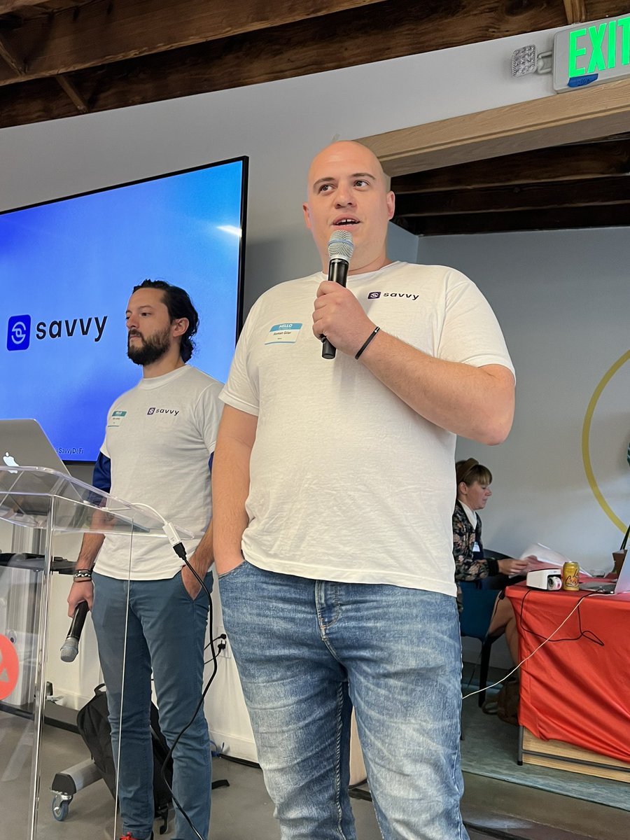 cgcardona's tweet image. Up first on #AvalancheCreates Pitch Day is Savvy!

Savvy is a self-repaying and non-liquidating DeFi lending platform that gives users the ability to get an advance on their future yield immediately.

savvydefi.io #Avalanche  💥🚀🎩✨