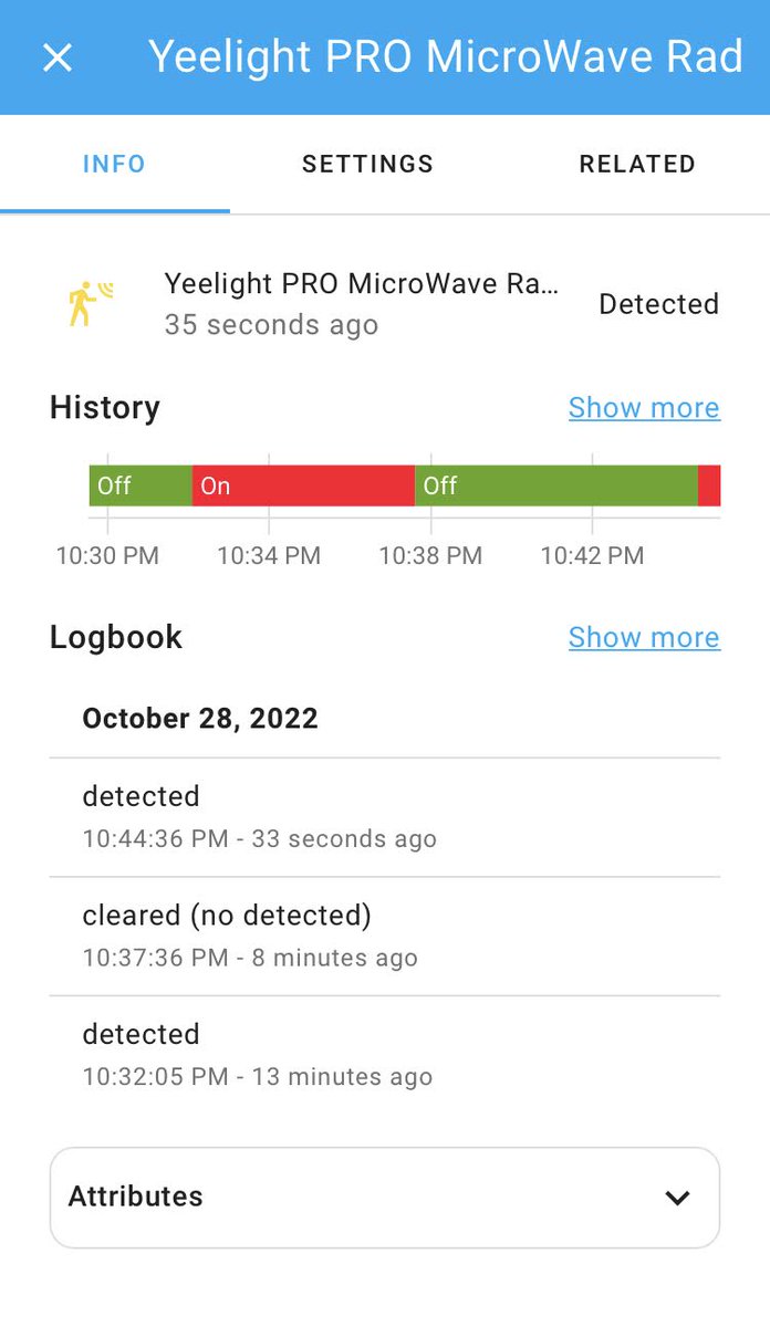 Ora já temos mais um sensor com a tecnologia MicroWave radar da Yeelight de presença humana integrado no HA - Home Assistant  💪

#MiAutomations #Yeelight #microwave #microwavesensor #Radar #Radarsensor #HomeAssistant #HA #presencesensor #humansensor #Integration