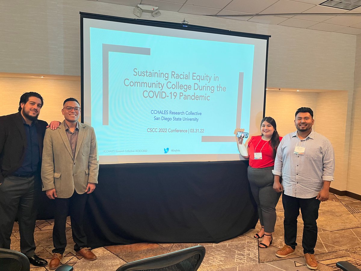 EriqFelix's tweet photo. This year we welcomed new members to the #CCHALES crew, saw some homies graduate, shared our work at #CSCC22 #AERA22, and spent the summer reflecting and writing on our work. Hands down my favorite thing about being a professor is learning and growing with these amazing scholars. https://t.co/d1u6os37YM