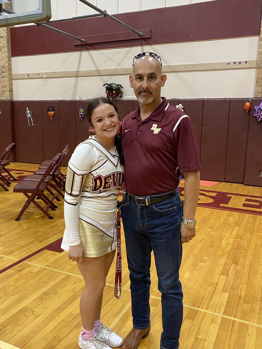 Last Pep Rally of the regular season. Mr. Gonzalez is always showing his support for these students! Thank you!
